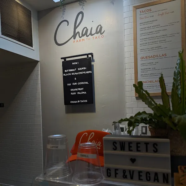Chaia Georgetown gluten-free menu and interior, photo 8 of 8