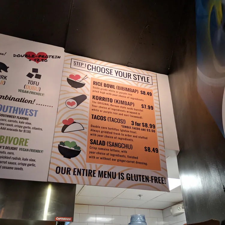 SEOULSPICE gluten-free menu and interior, photo 4 of 8