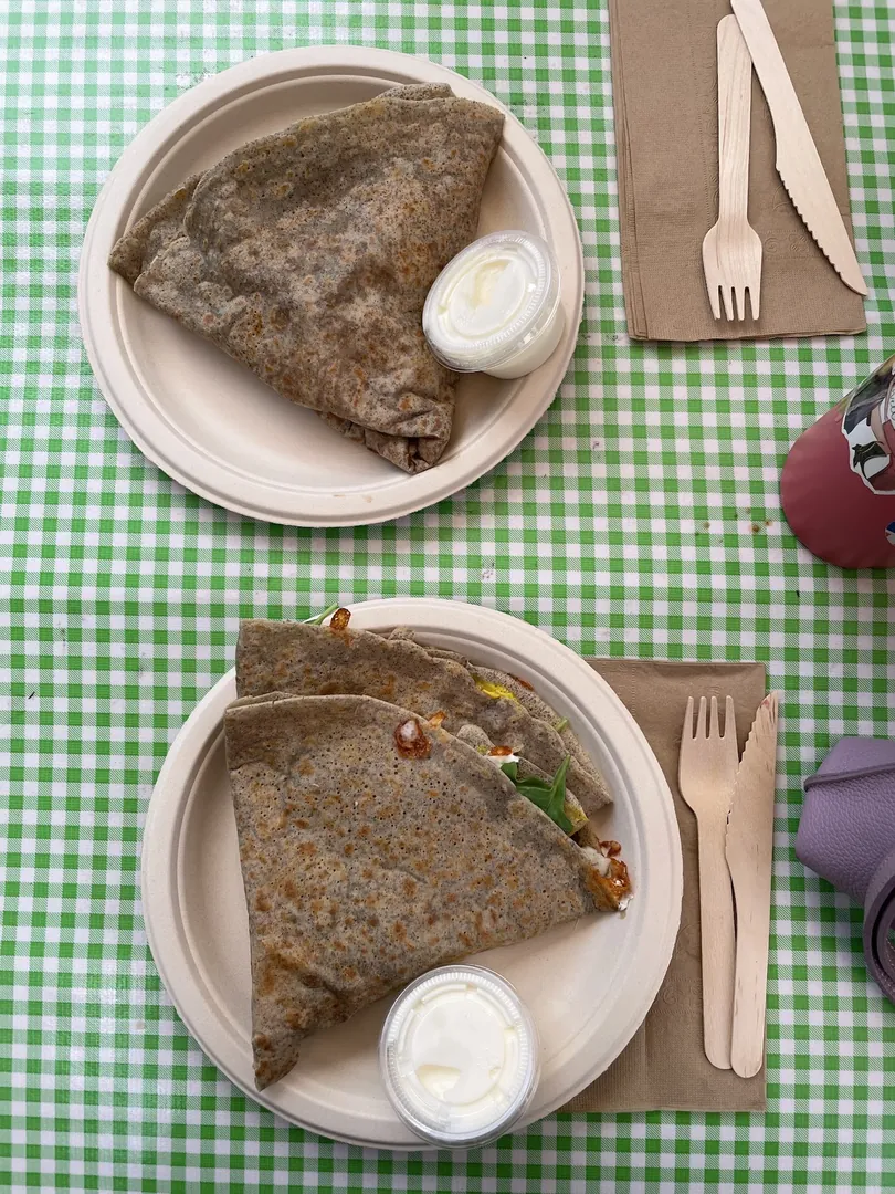 Crave Creperie gluten-free menu and interior, photo 3 of 8