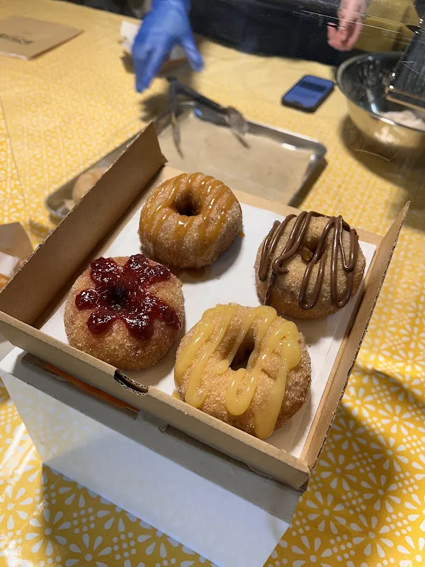 Hopstop Donuts gluten-free menu and interior, photo 5 of 8