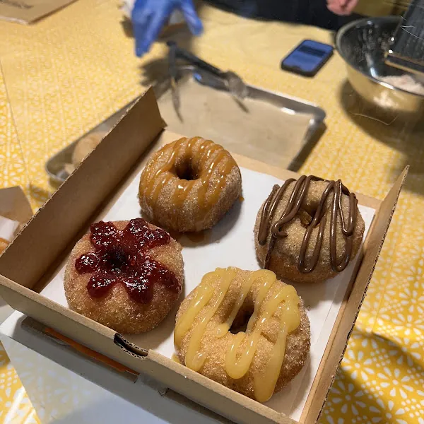 Hopstop Donuts gluten-free menu and interior, photo 6 of 8