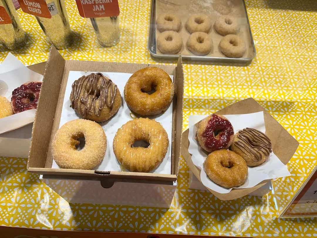 Hopstop Donuts gluten-free menu and interior, photo 2 of 8