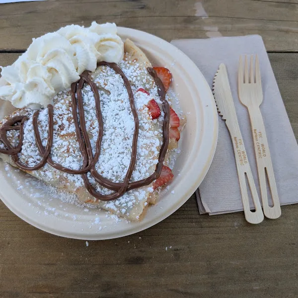 Crave Creperie gluten-free menu and interior, photo 7 of 8