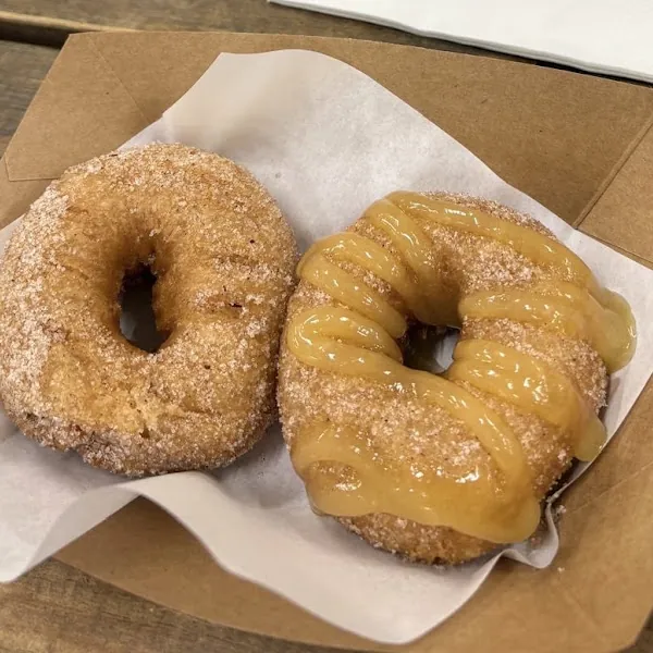 Hopstop Donuts gluten-free menu and interior, photo 7 of 8
